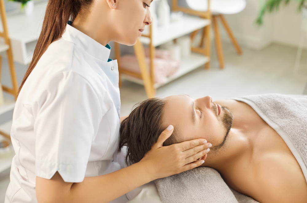 Relaxing soothing head massage